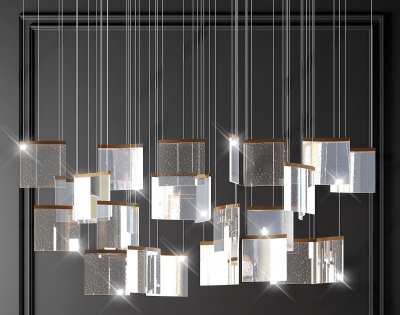 现代吊灯3D模型下载